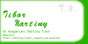 tibor martiny business card